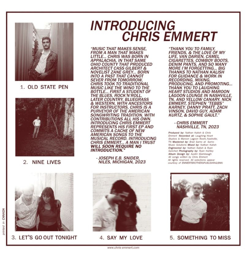 Introducing Chris Emmert EP - Red Vinyl